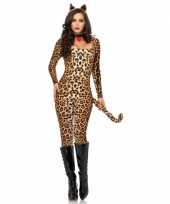 Sexy catsuit me luipaardprint dames outfit